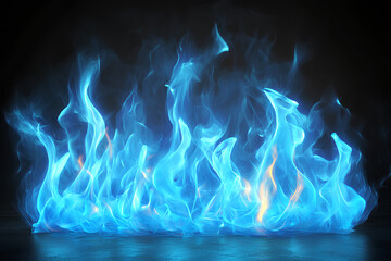 Mystical Blue Fire Flames 3d icon