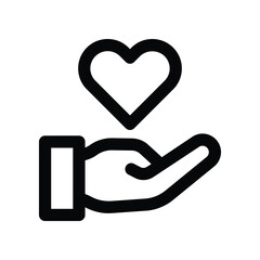 compassion icon. vector line icon for your website, mobile, presentation, and logo design.