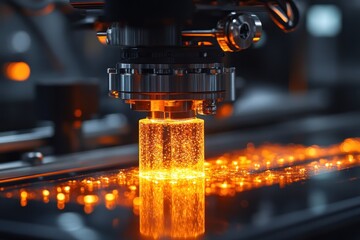 Industrial Machine with Glass Cylinder
