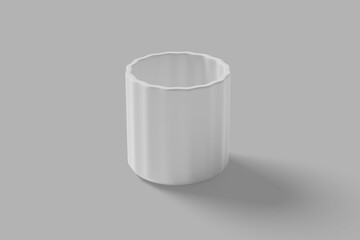Mug Mockup with gray background.Clipping path. Close up of white mug mockup isolated on white background view. Blank Mug