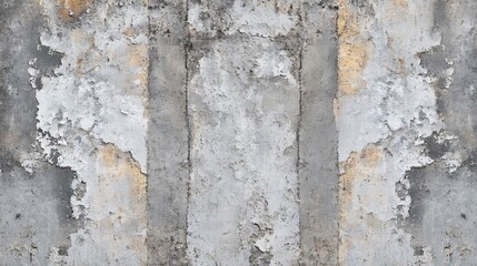 Worn and Weathered Concrete Wall with Cracks
