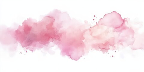 Soft Pink Watercolor Cloud Design for Backgrounds
