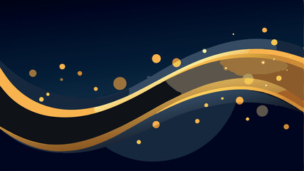 Bright vector illustration of an abstract blue Christmas background with glowing stars and stripes
