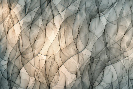 Abstract Pattern with Hand-Drawn Natural Lines &ndash; Simple Yet Artistic Design Adding Unique Accent to Your Space, Enhanced by Side Lighting that Highlights Shadows for a Modern Creative Feel