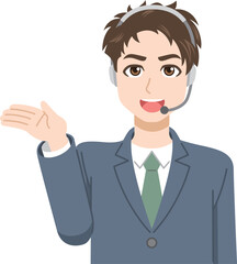 男性オペレーター（アジア人）