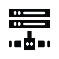 server icon. vector glyph icon for your website, mobile, presentation, and logo design.