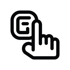 fingerprint unlock icon. vector line icon for your website, mobile, presentation, and logo design.