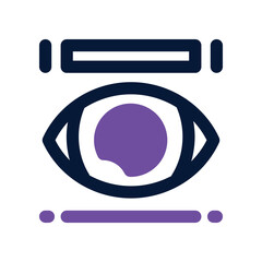 eye recognition icon. vector dual tone icon for your website, mobile, presentation, and logo design.