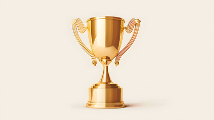 Fototapeta premium Luxury golden award trophy on white background vector