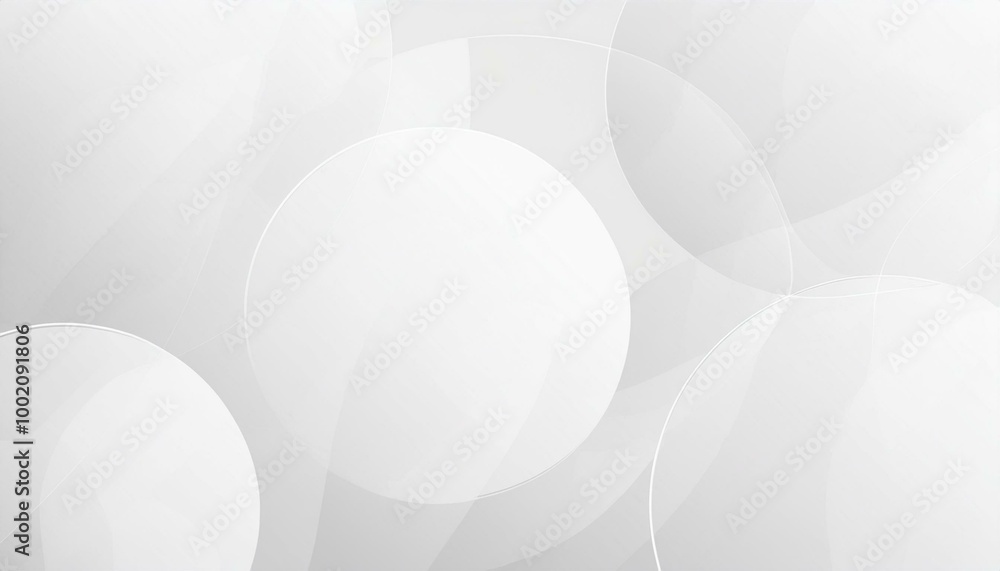 Poster white and grey abstract modern transparency circle presentation background. circles template. gradie