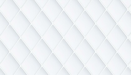 Fototapeta premium White geometric square background in paper art style. Use for banners, website covers, and print ads. Modern abstract background with 3d white paper art-style texture.