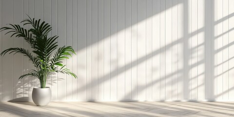 Bright and Modern White Wooden Room Interior