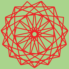 Fototapeta premium Set of entangle mandalas. And drawn mandala with moon, yin yang, om symbol in vector. Perfect set for surface of design, textiles, posters, tattoos in Indian yoga style