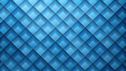 Fototapeta premium Blue geometric square background in paper art style. Use for banner, website cover, print ads. geometric background, soft paper, abstract wallpaper, wall art, pattern texture. 