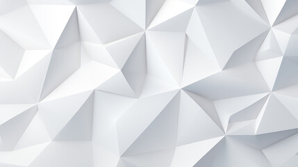 Abstract minimalist geometric triangle lowpoly mosaic pattern. White triangular abstract background.