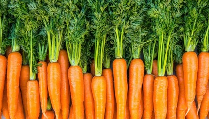 Fresh Carrots with Greenery