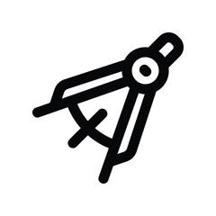 drawing compass icon. vector line icon for your website, mobile, presentation, and logo design.