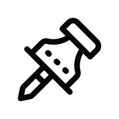 push pin icon. vector line icon for your website, mobile, presentation, and logo design.
