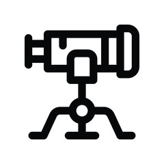 telescope icon. vector line icon for your website, mobile, presentation, and logo design.