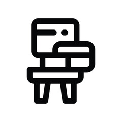desk chair icon. vector line icon for your website, mobile, presentation, and logo design.