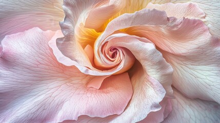 A stunning close-up of a pink rose bloom showcasing delicate petals and gentle curves, perfect for floral-themed projects.