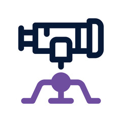 Obraz premium telescope icon. vector dual tone icon for your website, mobile, presentation, and logo design.