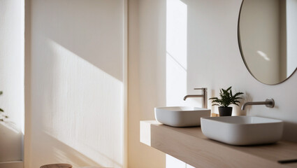 A perfect bathroom in the morning sun.