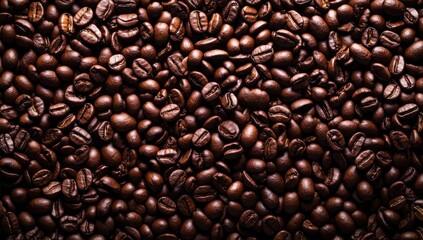 Close Up of Roasted Coffee Beans