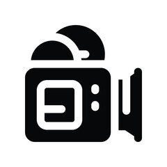 Obraz premium video camera icon. vector glyph icon for your website, mobile, presentation, and logo design.