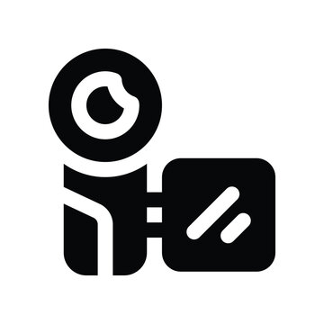 recommend clip art: camcorder icon. vector glyph icon for your website, mobile, presentation, and logo design.