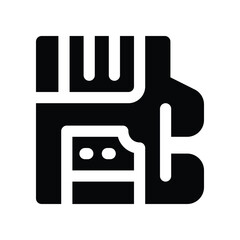 Fototapeta premium sd card icon. vector glyph icon for your website, mobile, presentation, and logo design.