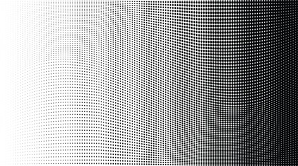 Wavy gradient halftone dots pattern texture background. Vector illustration
