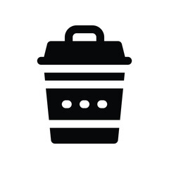 bin icon. vector glyph icon for your website, mobile, presentation, and logo design.