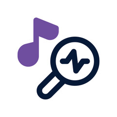 search music icon. vector dual tone icon for your website, mobile, presentation, and logo design.