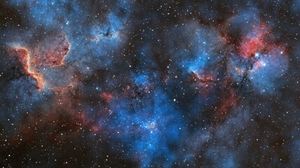 Obraz premium Colorful nebula and star clusters in deep space