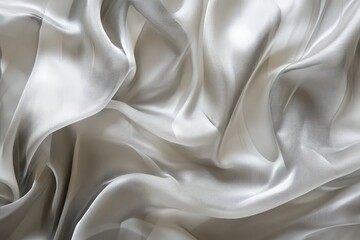 Obraz premium Close-up of smooth, flowing white fabric with a slight sheen.