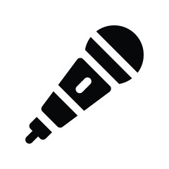microphone icon. vector glyph icon for your website, mobile, presentation, and logo design.