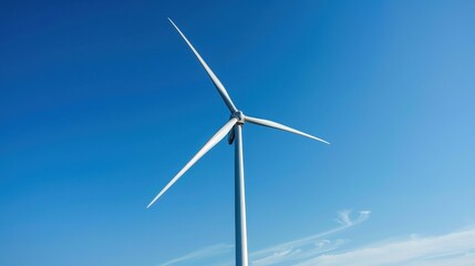 Fototapeta premium Wind Turbine Against Clear Blue Sky