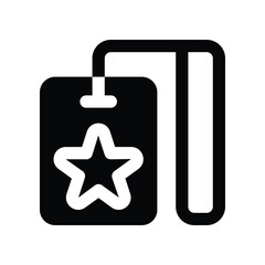 vip pass icon. vector glyph icon for your website, mobile, presentation, and logo design.