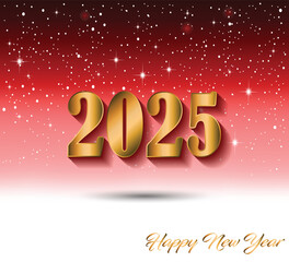 2025 Happy New Year background.