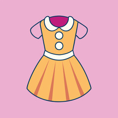 Adorable vector art featuring cute cartoon baby girls in vintage summer dresses. Perfect for fashion design, children's apparel, and creative projects. Ideal for prints and digital uses!