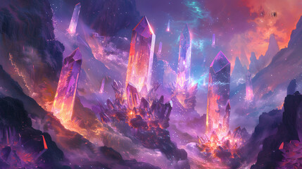 A beautiful huge bright shiny pink diamond stone against a blue sky. 