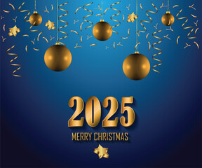 2025 Merry Christmas background for your seasonal invitations, festival posters, greetings cards.