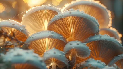 Glowing Fungi Under Natural Light