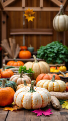 Autumnal Harvest of Pumpkins