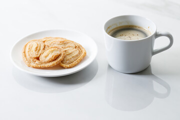 Palmier butterfly puff and Coffee