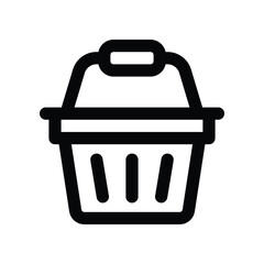 shopping basket icon. vector line icon for your website, mobile, presentation, and logo design.