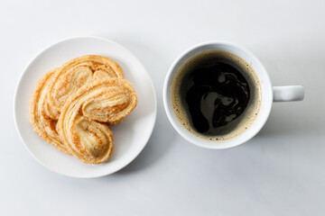 Palmier butterfly puff and Coffee