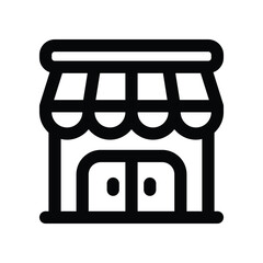 store icon. vector line icon for your website, mobile, presentation, and logo design.