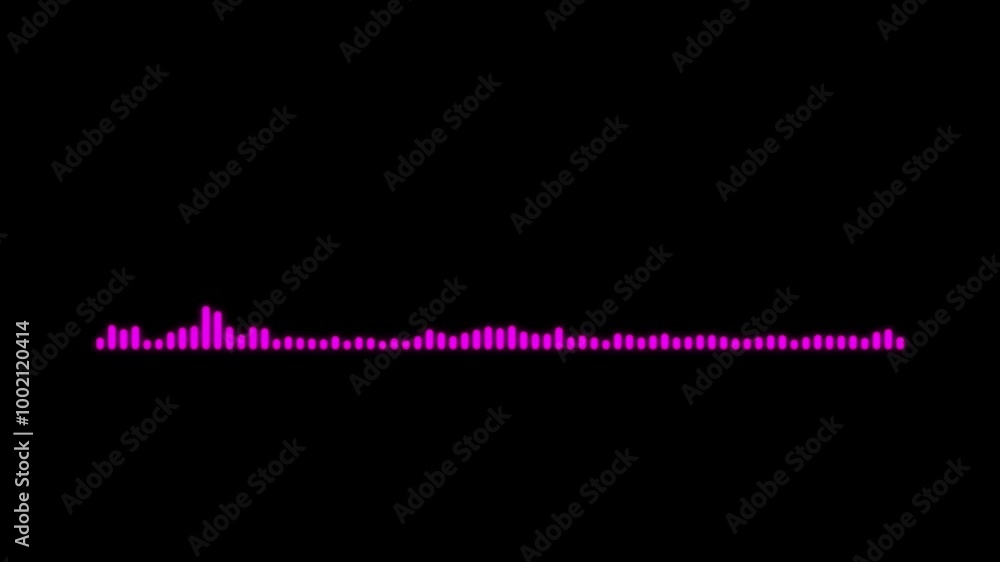 Poster audio spectrum wave digital effect animation